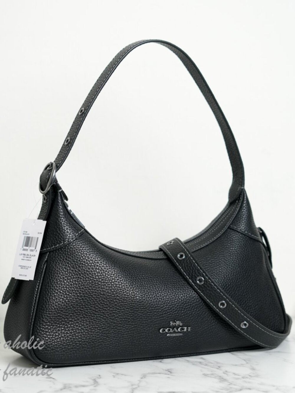 Coach CDV36 Ella Small Shoulder Bag Crossbody In Leather/Gunmetal/Black NWT